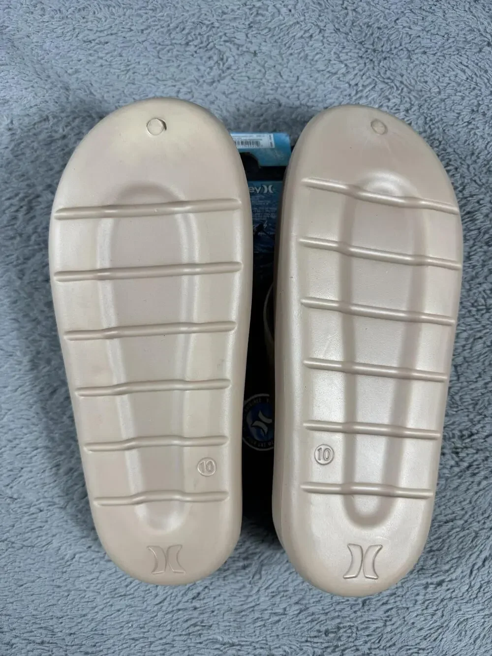 Hurley Sandals Men's Size 10 Beige Lightweight Thong Flip Flop Casual Beach